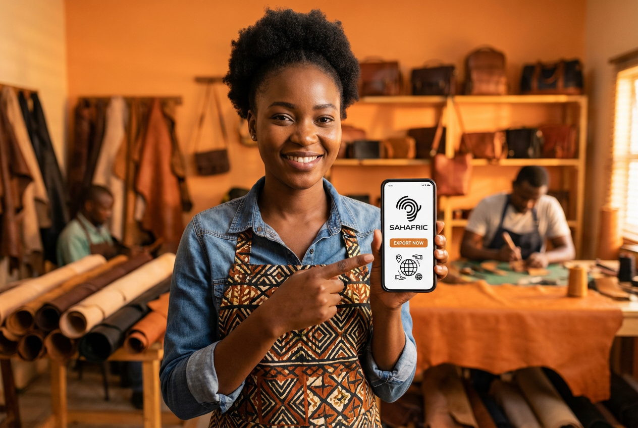 Young African entrepreneur with smartphone